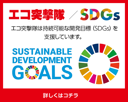 エコ突撃隊は持続可能な開発目標（SDGs）を支援しています。