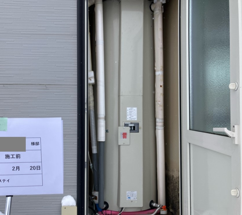 秋田県 大仙市 Ｈ様邸 ダイキンエコキュート EQA37YHV 施工前