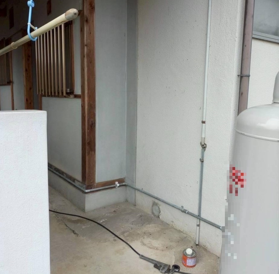 岡山県 美作市 Ｙ様邸 三菱電機エコキュート SRT-N377 エコキュート設置前