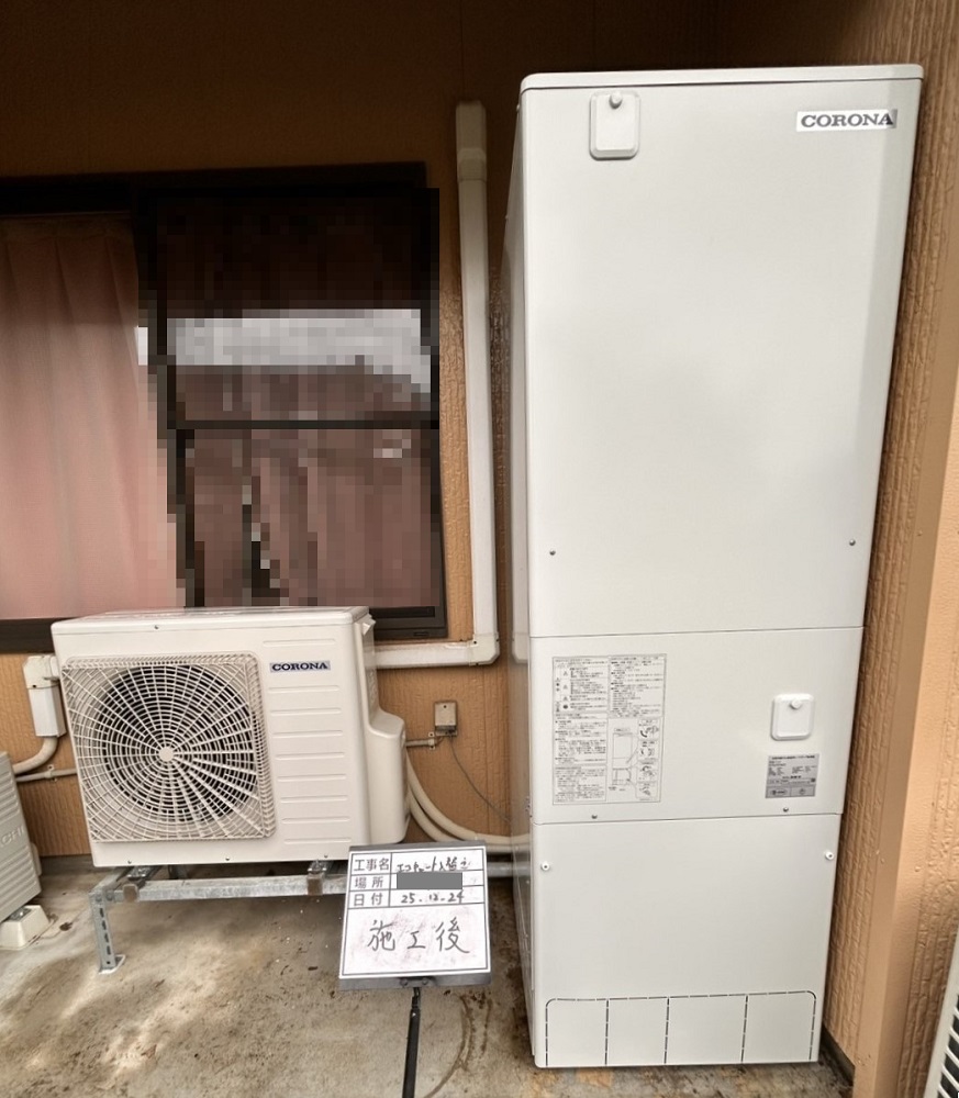 新潟県 新潟市 Ｋ様邸 コロナエコキュート CHP-37AZ1 施工後
