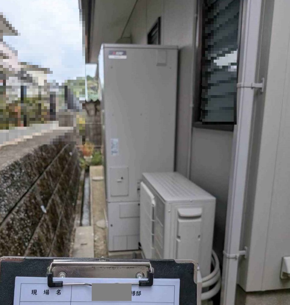 福岡県 太宰府市 Ｓ様邸 三菱電機エコキュート SRT-S377 施工後