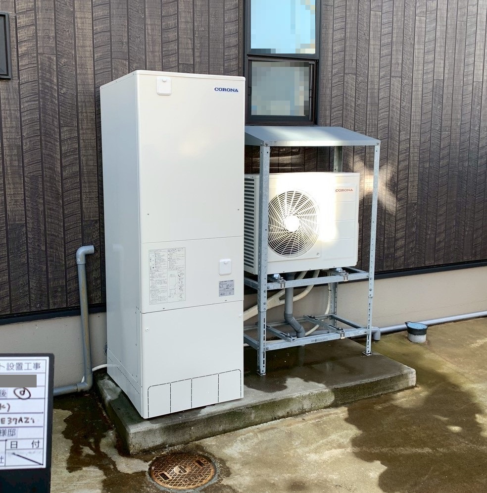 青森県 南津軽郡 Ｙ様邸 コロナエコキュート CHP-HXE37AZ1K 施工後